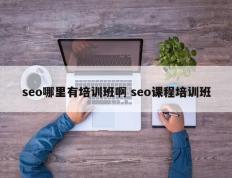 seo哪里有培训班啊 seo课程培训班