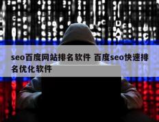 seo百度网站排名软件 百度seo快速排名优化软件