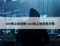 seo线上培训班 seo线上培训多少钱