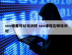 seo哪里可以培训班 seo课程在哪培训好