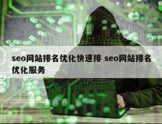 seo网站排名优化快速排 seo网站排名优化服务