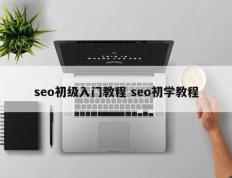 seo初级入门教程 seo初学教程