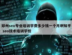 郑州seo专业培训学费多少钱一个月啊知乎 seo技术培训学校