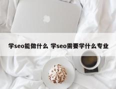 学seo能做什么 学seo需要学什么专业