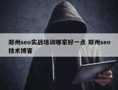 郑州seo实战培训哪家好一点 郑州seo技术博客