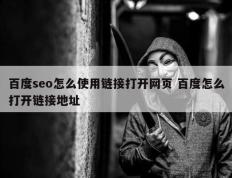 百度seo怎么使用链接打开网页 百度怎么打开链接地址