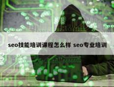 seo技能培训课程怎么样 seo专业培训