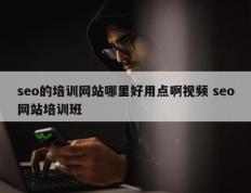 seo的培训网站哪里好用点啊视频 seo网站培训班