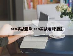 seo实战指导 seo实战培训课程