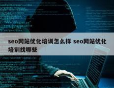 seo网站优化培训怎么样 seo网站优化培训找哪些