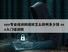 seo专业培训网络班怎么样啊多少钱 seo入门培训班