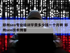 郑州seo专业培训学费多少钱一个月啊 郑州seo技术博客