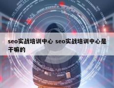 seo实战培训中心 seo实战培训中心是干嘛的