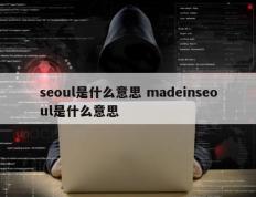 seoul是什么意思 madeinseoul是什么意思