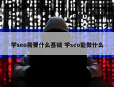 学seo需要什么基础 学seo能做什么