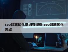 seo网站优化培训有哪些 seo网站优化总结