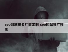 seo网站排名厂商定制 seo网站推广排名