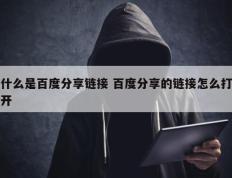 什么是百度分享链接 百度分享的链接怎么打开