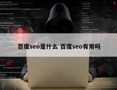 百度seo是什么 百度seo有用吗