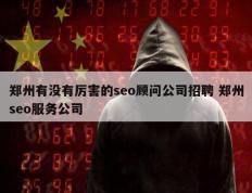 郑州有没有厉害的seo顾问公司招聘 郑州seo服务公司