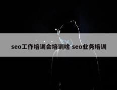 seo工作培训会培训啥 seo业务培训