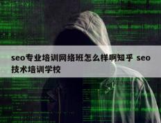 seo专业培训网络班怎么样啊知乎 seo技术培训学校