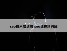 seo技术培训班 seo课程培训班