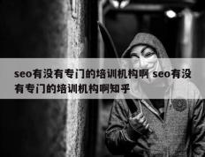 seo有没有专门的培训机构啊 seo有没有专门的培训机构啊知乎