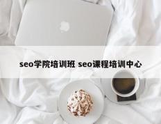 seo学院培训班 seo课程培训中心