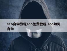 seo自学教程seo免费教程 seo如何自学