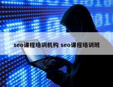 seo课程培训机构 seo课程培训班