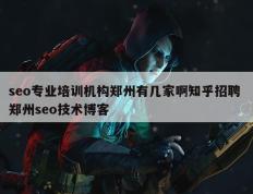 seo专业培训机构郑州有几家啊知乎招聘 郑州seo技术博客