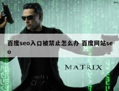 百度seo入口被禁止怎么办 百度网站seo