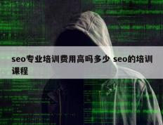 seo专业培训费用高吗多少 seo的培训课程