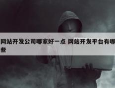 网站开发公司哪家好一点 网站开发平台有哪些