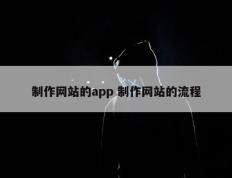 制作网站的app 制作网站的流程