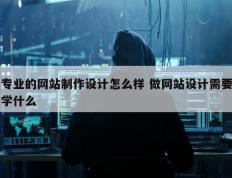 专业的网站制作设计怎么样 做网站设计需要学什么