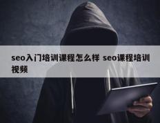 seo入门培训课程怎么样 seo课程培训视频