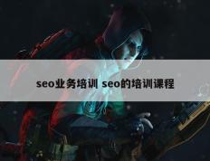 seo业务培训 seo的培训课程