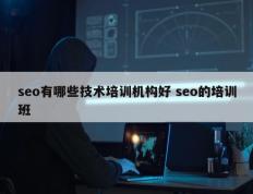 seo有哪些技术培训机构好 seo的培训班