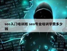 seo入门培训班 seo专业培训学费多少钱