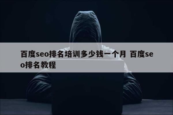 百度seo排名培训多少钱一个月 百度seo排名教程