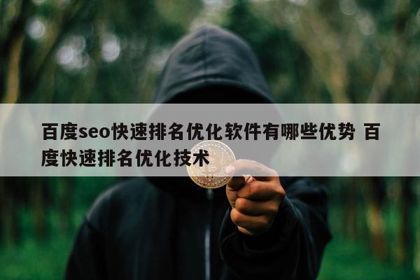 百度seo快速排名优化软件有哪些优势 百度快速排名优化技术