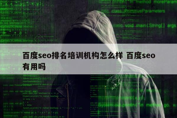 百度seo排名培训机构怎么样 百度seo有用吗