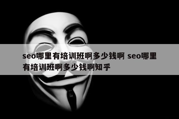 seo哪里有培训班啊多少钱啊 seo哪里有培训班啊多少钱啊知乎