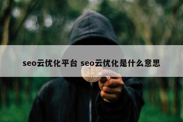 seo云优化平台 seo云优化是什么意思