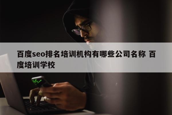 百度seo排名培训机构有哪些公司名称 百度培训学校