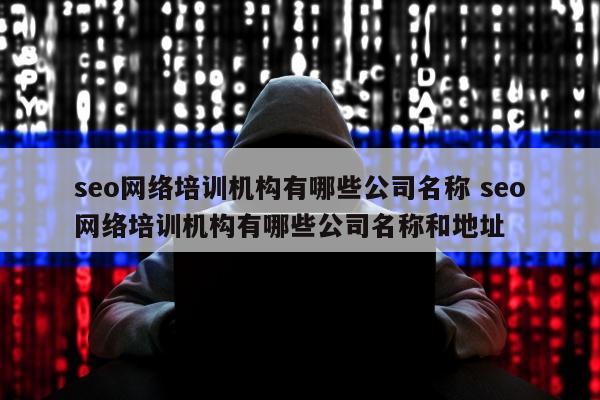 seo网络培训机构有哪些公司名称 seo网络培训机构有哪些公司名称和地址