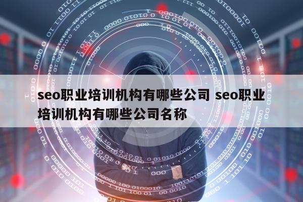 seo职业培训机构有哪些公司 seo职业培训机构有哪些公司名称