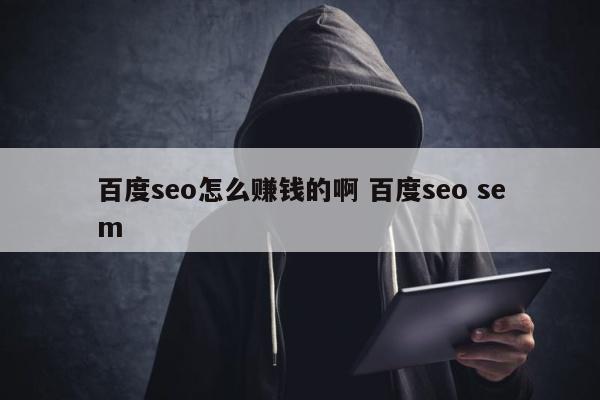 百度seo怎么赚钱的啊 百度seo sem